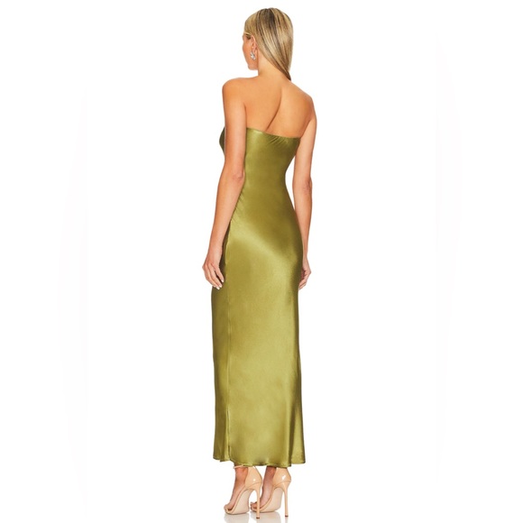 SNDYS SILKY STRAPLESS ANGEL TUBE MAXI DRESS PRINCESS POLLY CULT GAIA LULUS ASOS - Picture 5 of 7